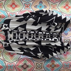 Billabong Monochrome Geometric Knit Hooded Poncho